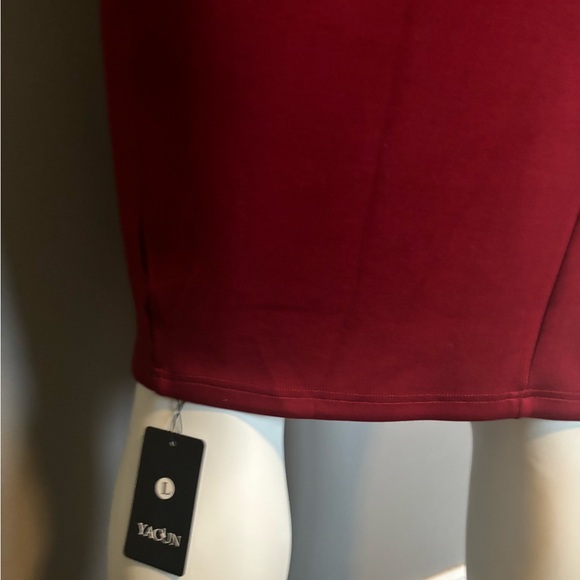 Red short sleeve dress with belt, Large BNWT - Picture 9 of 15